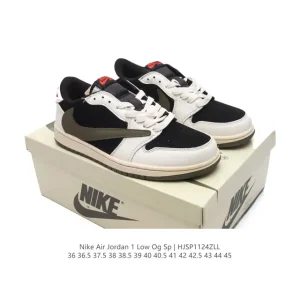 Jordan Military Blue Low AJ1 Retro Reverse Swoosh Basketball Shoes