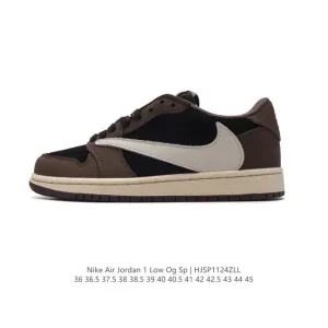 Jordan Military Blue Low AJ1 Retro Reverse Swoosh Sneakers