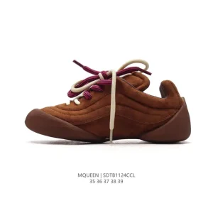 Moueen 2024 New Casual Mule Shoes Brown Suede Leather