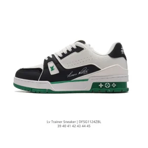 Louis Vuitton Trainer Low Sneaker White Leather Thick Sole