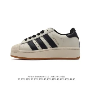 Adidas Superstar XLG Platform Leather Sneakers Shell Toe Vintage Style