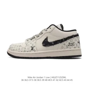 Jordan AJ1 Low Louis Vuitton Collaboration Retro Basketball Shoes
