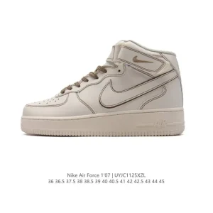 Nike Air Force 1 Mid 07 Strap Closure Padded Collar Lifestyle Shoes