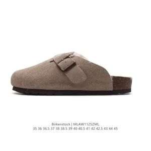 Birkenstock Boston Vl Suede Fur Lined Clog Winter New Arrival