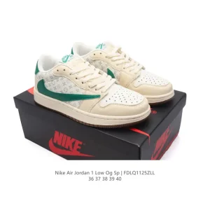 Jordan Military Blue Low OG SP Reverse Swoosh AJ1 Retro Basketball Shoe