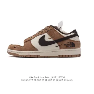 Nike Dunk Low Retro Vintage Basketball Sneakers in Leather