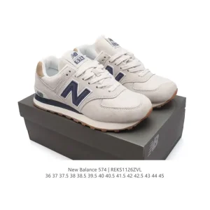 New Balance 574 Vintage Style Sneakers with Encap Midsole and Pigskin Leather