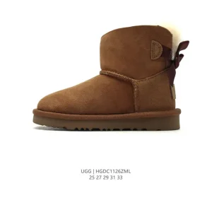 UGG Kids Classic Mini Boots Winter Wool Lined Snow Shoes