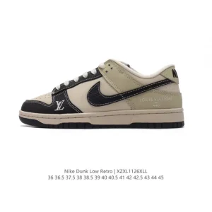 Nike Dunk Low Retro Louis Vuitton Collaboration Vintage Basketball Skateboarding Shoes