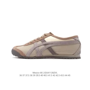 ASICS Onitsuka Tiger Mexico 66 Classic Leather Retro Sneakers for Men and Women