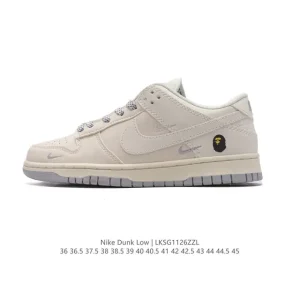 Nike SB Dunk Low Pro Vintage Leather Skateboarding Shoes for Men and Women