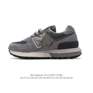 New Balance 574 Vintage Style Pigskin Leather Encap Midsole Sneakers