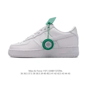 Nike Air Force 1 Low White Classic Low Top Sneakers with Air Cushion
