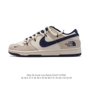 Nike Dunk Low Retro North Face Collab Deconstructed Double Laced Sneakers