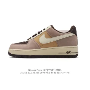 Nike Air Force 1 '07 Low FD9763 White Leather Sneakers with Air Cushion