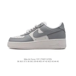 Nike Air Force 1 '07 Low FD9763 White Leather Sneakers with Air Cushion