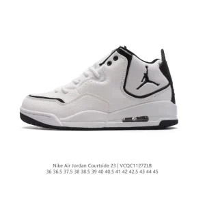 Jordan Courtside 23 Men's Basketball Shoes with Air Cushioning and Leather Upper