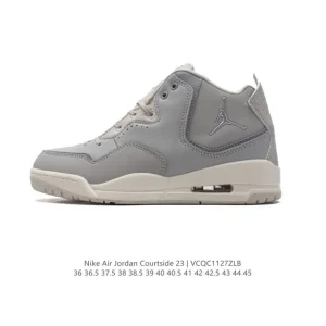 Jordan Courtside 23 Men's Basketball Shoes with Air Cushioning and Leather Upper