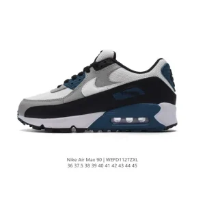 Nike Air Max 90 Retro Running Shoes with Air Cushion and Waffle Sole