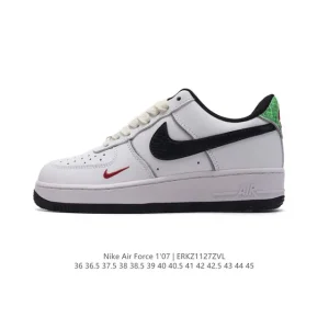 Nike Air Force 1 Low White Leather Casual Sneakers with Air Cushion