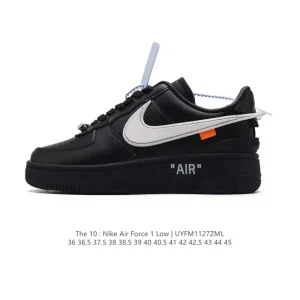 Off-White Nike Air Force 1 OW Collab Platform Sneaker