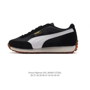 PUMA Palermo OG Army Trainer Vintage Leather Low-Top Sneakers for Men and Women