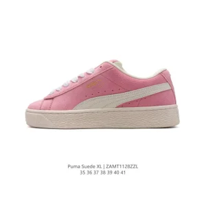 PUMA Suede XL Low-Top Retro Casual Sneakers for Women with Thick Sole