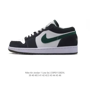Jordan AJ1 Low Retro Basketball Shoes with Air Cushion and Wings Logo