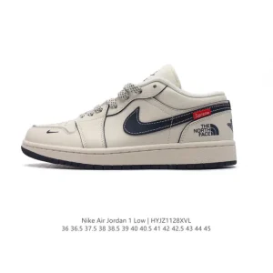 Jordan Air AJ1 Low Retro Classic Leather Basketball Sneakers