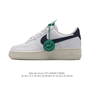Nike Air Force 1 Low White Classic Leather Sneakers for Men and Women