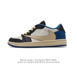 Jordan Air 1 Low OG SP Military Blue Reverse Swoosh Retro Sneakers