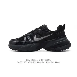 Nike V2K Run Vintage Retro Low-Top Running Shoes in White Metallic