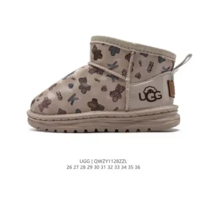 UGG Kids Classic Mini Boots Winter Wool-Lined Snow Shoes