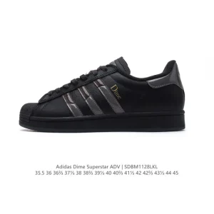 Adidas Dime Superstar Adv Shoes White Gold Classic Skateboarding Sneakers