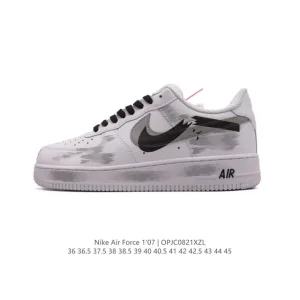 Nike Air Force 1 Low CW2288-111 White Leather Sneakers with Air Cushion
