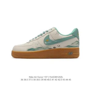 Nike Air Force 1 Low 07 Honeycomb Vintage White Leather Sneakers