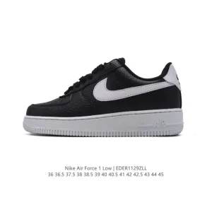 Nike Air Force 1 '07 Low White Leather Sneakers with Air Cushion