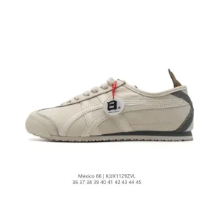ASICS Onitsuka Tiger Mexico 66 Classic Leather Retro Sneakers for Men and Women
