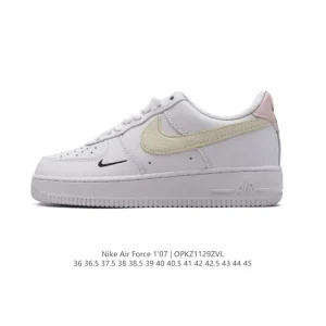 Nike Air Force 1 '07 Low White Casual Sneakers with Air Cushioning