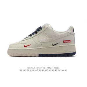 Nike Air Force 1 '07 Low Fj4146 White Leather Casual Sneakers with Air Cushioning