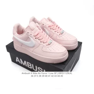 Nike Air Force 1 Ambush Low Top Casual Sneakers with Extended Swoosh