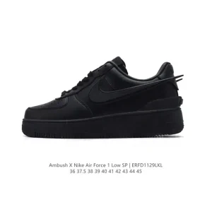 Nike Air Force 1 Ambush Low SP Leather Sneakers with Extended Swoosh