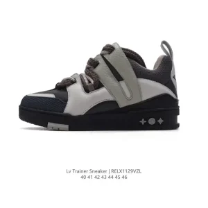 Louis Vuitton Trainer Sneaker Low Top Leather Fashion Shoes for Men