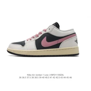 Jordan Air AJ1 Low Retro Leather Basketball Shoes with Air Cushion