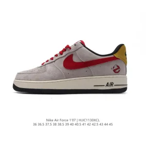 Nike Air Force 1 '07 Low White Leather Sneakers with Air Cushion