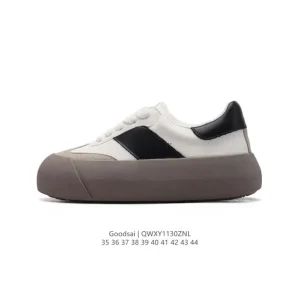 Goodsai White Baiting Style Sgirl Chunky Sneakers for Men and Women