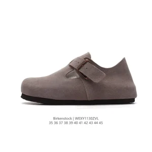 Birkenstock Boston Vl Suede Fur Lined Clog with Cork Latex Footbed