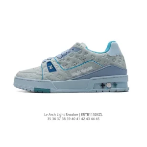 Louis Vuitton Trainer Sneaker Low Fashion Thick Sole Leather Shoes
