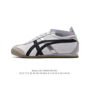 ASICS Onitsuka Tiger Mexico 66 Classic Leather Retro Sneakers for Men and Women
