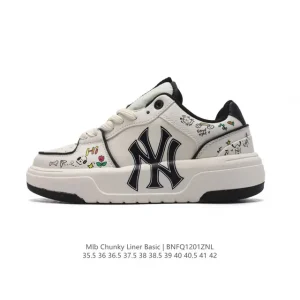 MLB Chunky Runner Liner Low Top Chunky Sole Leather Sneakers 2024 New York Yankees